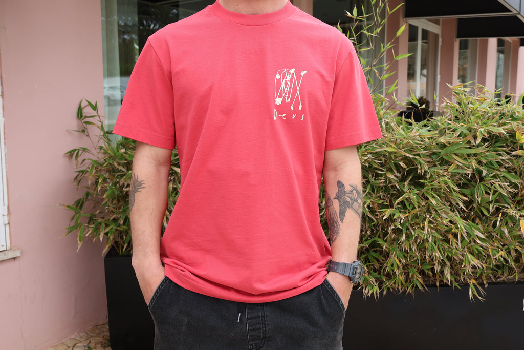 T-shirt Bob Skull Tee Deus Ex Machina Cramberry