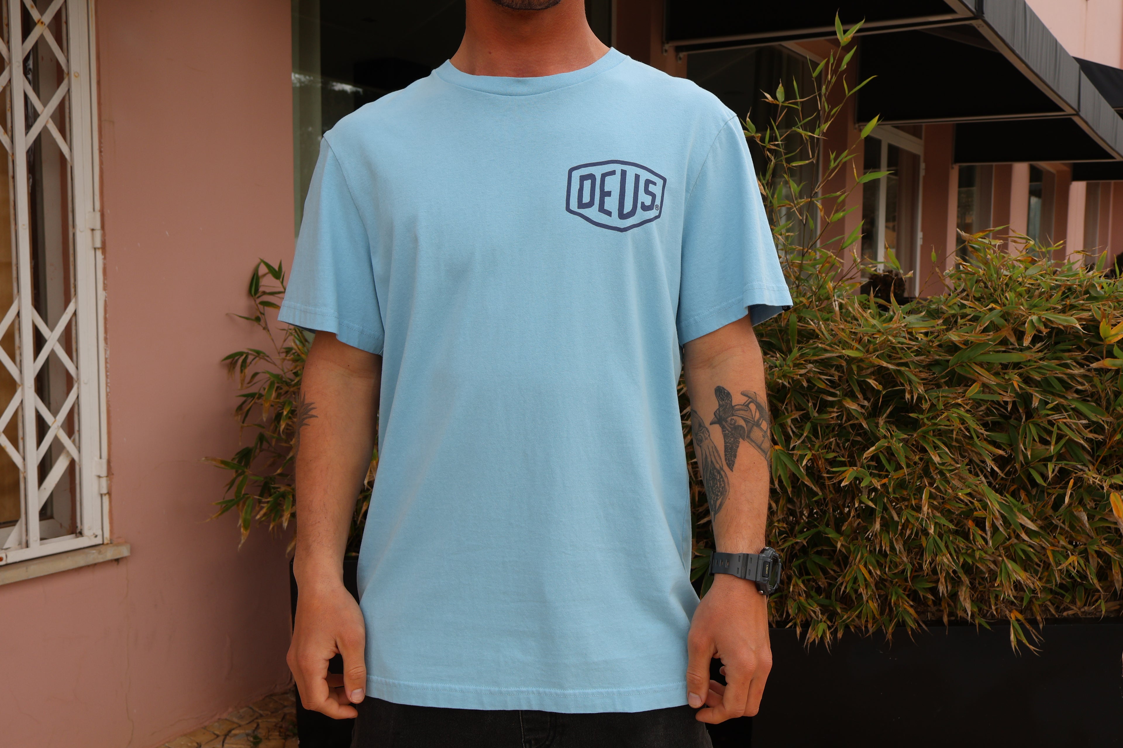 Biarritz Adress Sky Blue T-Shirt Deus Ex Machina