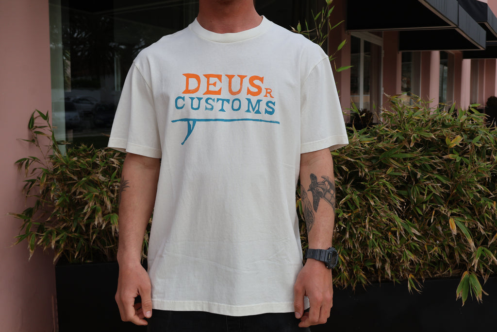 Deus Ex Machina T-Shirt Big Wave Tee Vintage White